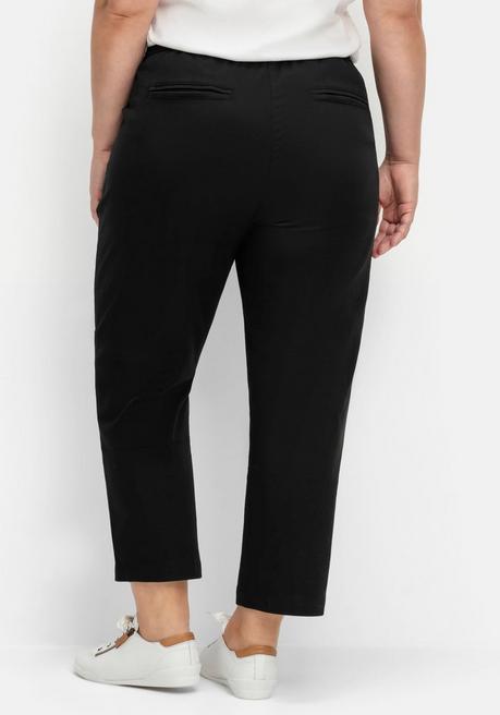 Sheego Gerade Twillhose In Curvy-Schnitt PIA, Mit Biesen Vorn - Schwarz Sheego
