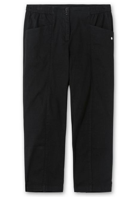 Sheego Gerade Twillhose In Curvy-Schnitt PIA, Mit Biesen Vorn - Schwarz Sheego