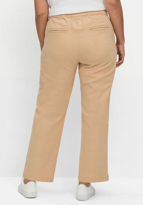 Sheego Gerade Twillhose In Curvy-Schnitt PIA, Mit Biesen Vorn - Beigefarben Sheego