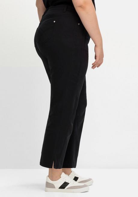 Sheego Gerade Twillhose In Knöchelbedeckender Länge - Schwarz Sheego