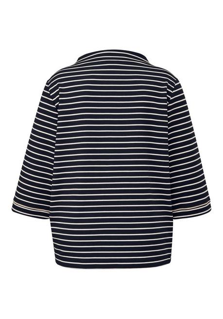 TRIANGLE Gestreiftes Sweatshirt Mit Stehkragen - Marine Gestreift Sheego