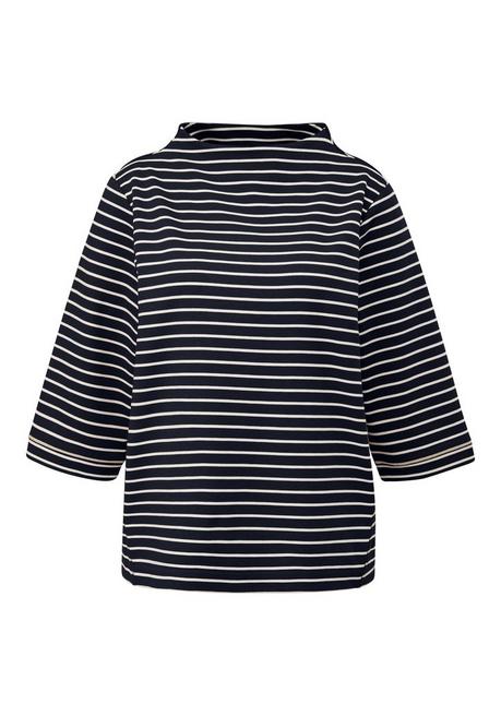 TRIANGLE Gestreiftes Sweatshirt mit Stehkragen - marine gestreift sheego