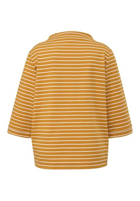 TRIANGLE Gestreiftes Sweatshirt Mit Stehkragen - Senfgelb Gestreift Sheego