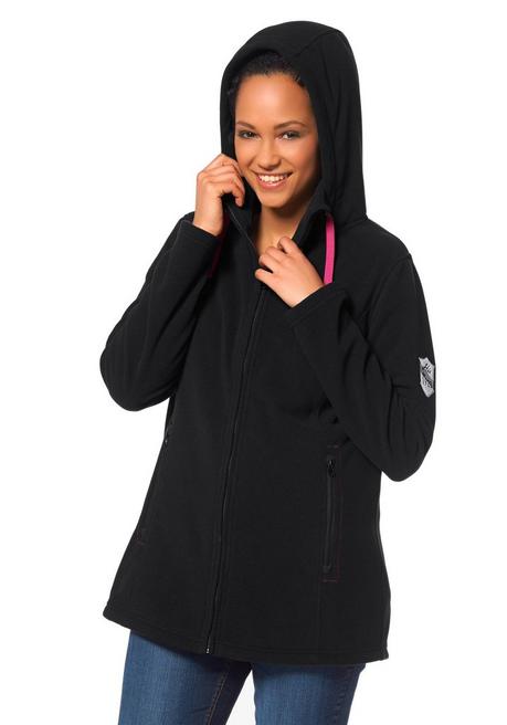 H.I.S EM Fleecejacke - schwarz sheego