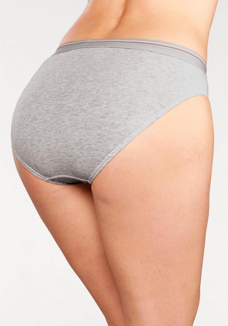 H.I.S EM LBG Bikinislip - Weiß-grau-blau Sheego