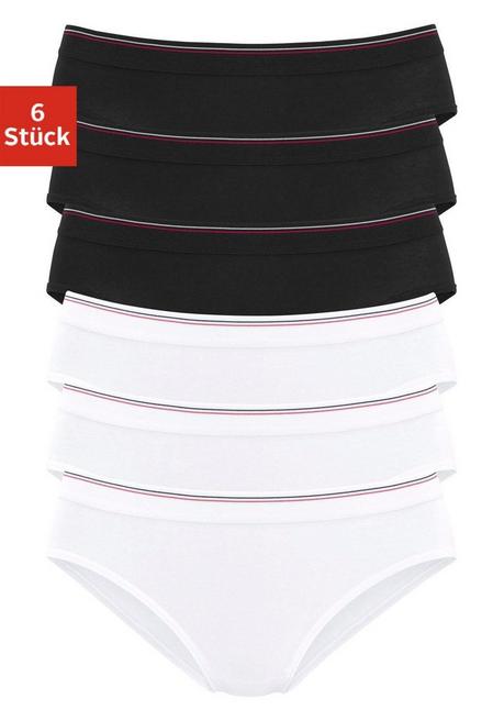 H.I.S EM LBG Bikinislip - Weiß+schwarz Sheego