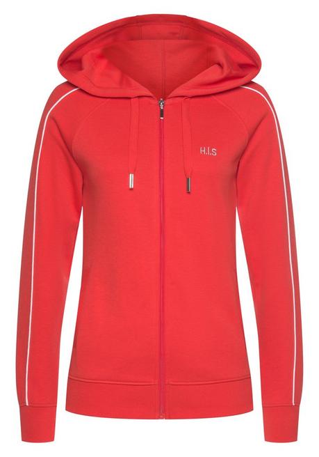 H.I.S EM LBG Kapuzensweatjacke - Rot Sheego