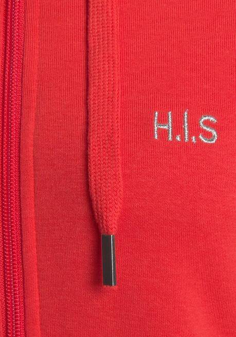 H.I.S EM LBG Kapuzensweatjacke - Rot Sheego