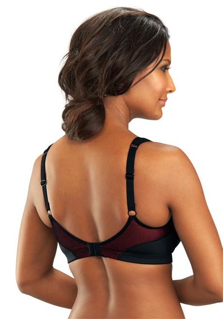 H.I.S EM LBG Sport-BH - Schwarz-pink Sheego