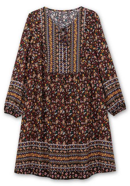 Sheego Hängerchen-Kleid Im Mustermix, In A-Linie - Braun Gemustert Sheego