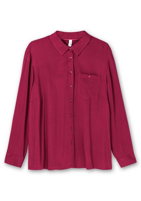 Sheego Hemdbluse In Strukturierter Optik - Beere Sheego