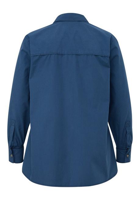 TRIANGLE Hemdbluse Mit Feinem Streifenmuster - Blau Gestreift Sheego