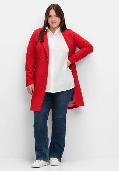 Sheego Hemdbluse Mit Krempelärmeln, In Leichter A-Linie - Weiß Sheego