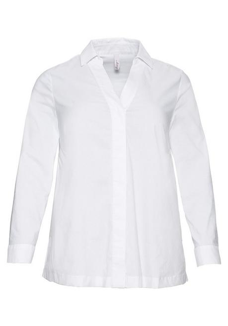 Sheego Hemdbluse Mit Verdeckter Knopfleiste - Weiß Sheego
