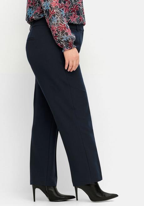 Sheego High-Waist-Hose Mit Bügelfalten - Nachtblau Sheego