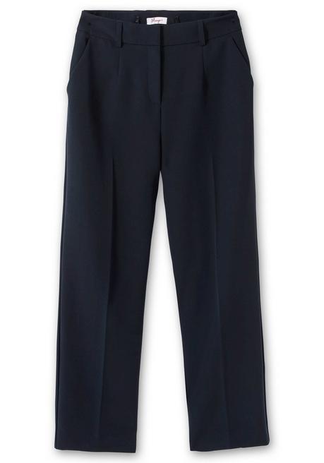 Sheego High-Waist-Hose Mit Bügelfalten - Nachtblau Sheego