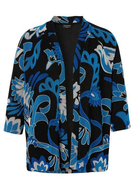 VIA APPIA DUE Jacke mit floralem Print, in Ottoman-Qualität - blau gemustert sheego