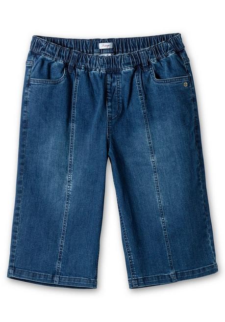 Sheego Jeans-Bermudas Mit Gummibund Und Teilungsnähten - Blue Denim Sheego