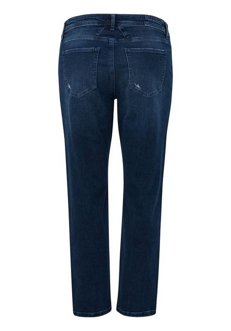 TRIANGLE Jeans Im Schmalen Tapered Fit, In 5-Pocket-Form - Dark Blue Denim Sheego