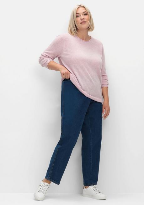 Sheego Jeans In Karottenform, Mit Stretchbund - Dark Blue Denim Sheego