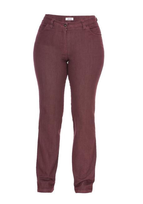 KjBRAND Jeans In Quer-Stretch-Qualität, Mit Komfortbund - Bordeaux Sheego