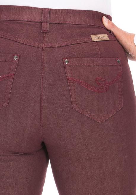 KjBRAND Jeans In Quer-Stretch-Qualität, Mit Komfortbund - Bordeaux Sheego