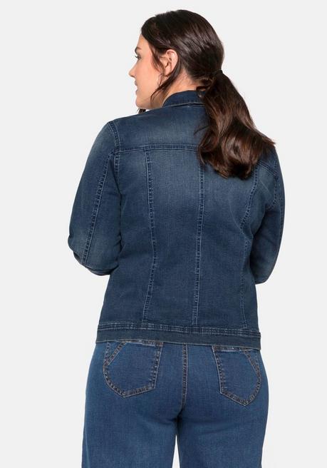 Sheego Jeansjacke In Leicht Taillierter Und Verkürzter Form - Blue Denim Sheego