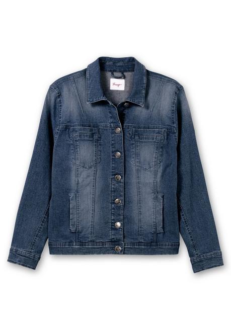 Sheego Jeansjacke In Leicht Taillierter Und Verkürzter Form - Blue Denim Sheego