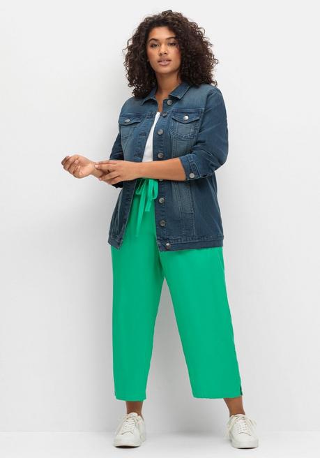 Sheego Jeansjacke In Taillierter Form, Mit Brusttaschen - Blue Denim Sheego