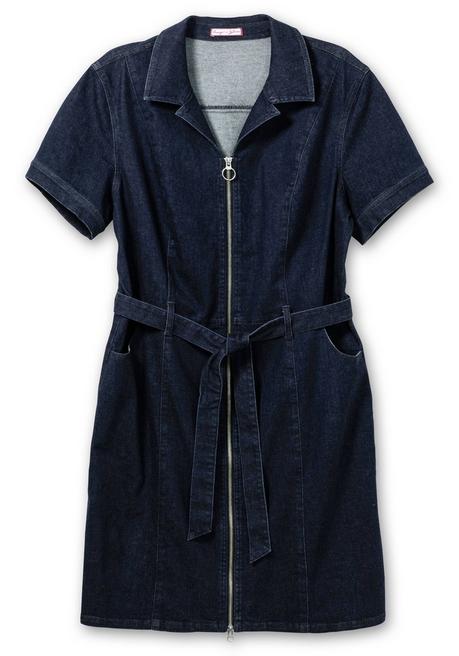 Sheego By Joe Browns Jeanskleid Mit Durchgehendem 2-Wege-Zipper - Dark Blue Denim Sheego
