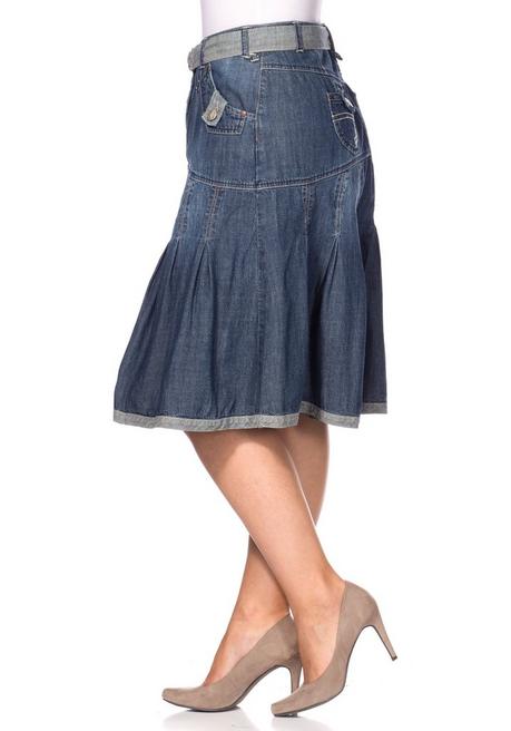 Sheego By Joe Browns Jeansrock Mit Falten - Blue Denim Sheego