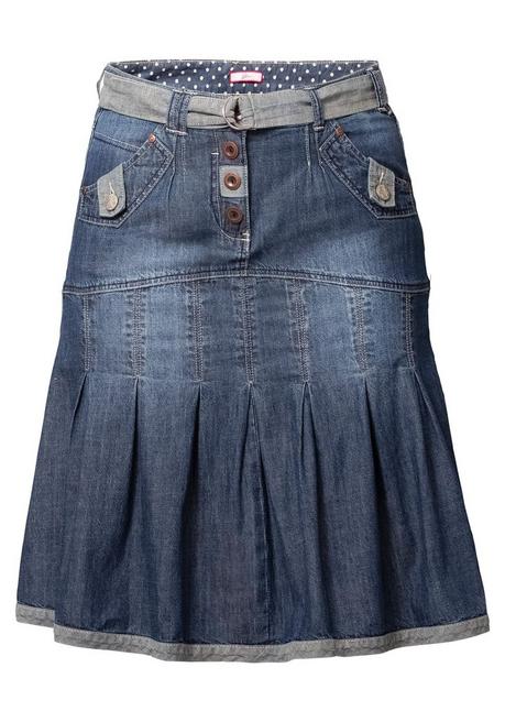 Sheego By Joe Browns Jeansrock Mit Falten - Blue Denim Sheego