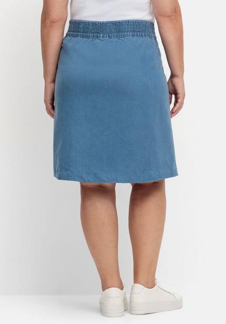 Sheego Jeansrock Mit Taschen, In A-Linie - Blue Denim Sheego