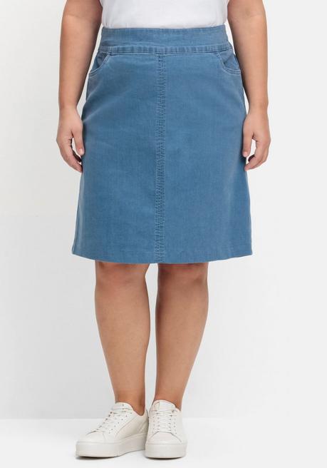 Sheego Jeansrock Mit Taschen, In A-Linie - Blue Denim Sheego
