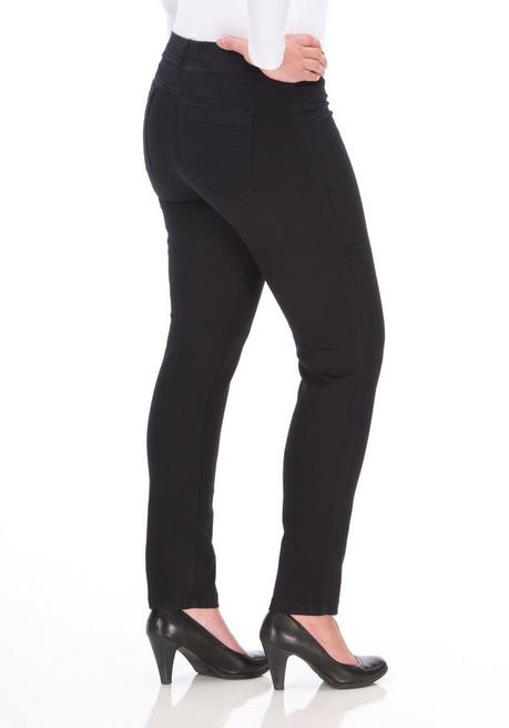 KjBRAND Jeggings Aus Super Stretch, In Leicht Glänzender Optik - Black Denim Sheego