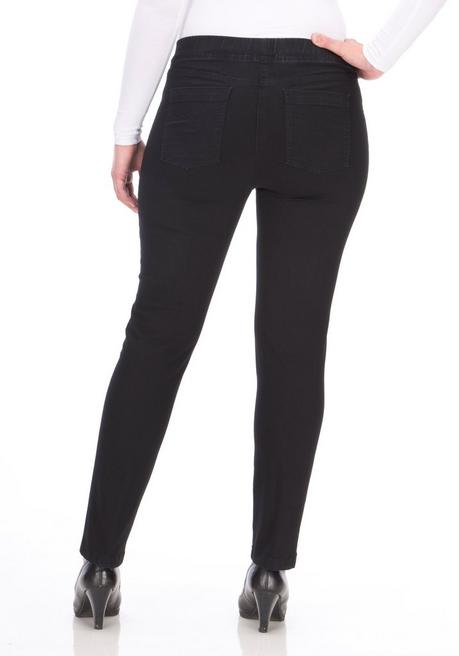KjBRAND Jeggings Aus Super Stretch, In Leicht Glänzender Optik - Black Denim Sheego