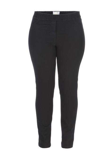 KjBRAND Jeggings Aus Super Stretch, In Leicht Glänzender Optik - Black Denim Sheego
