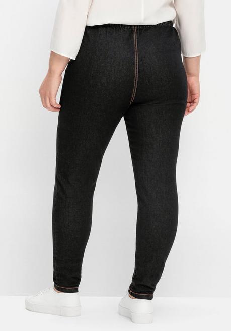Sheego Jeggings In Individueller Waschung - Black Denim Sheego