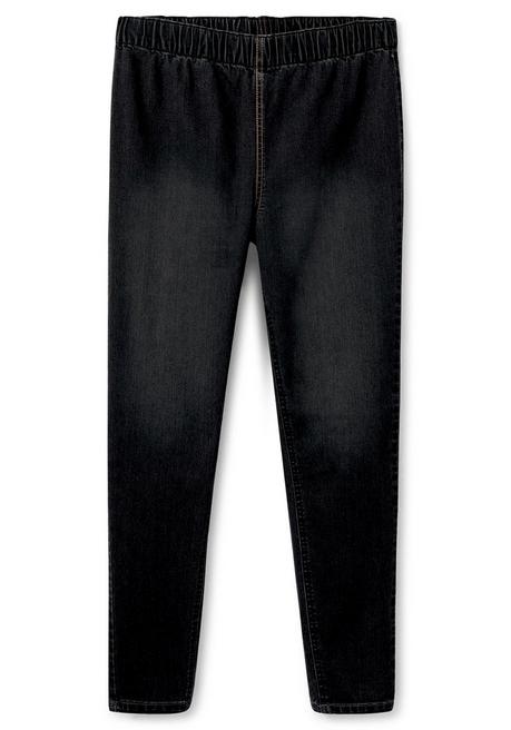 Sheego Jeggings In Individueller Waschung - Black Denim Sheego