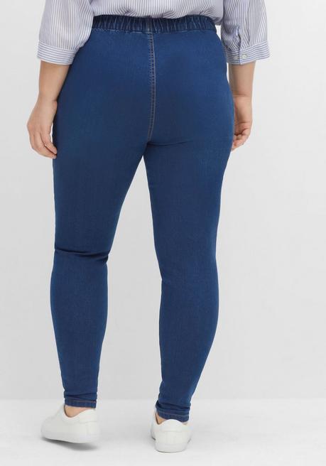 Sheego Jeggings In Individueller Waschung - Blue Denim Sheego