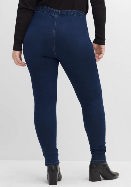 Sheego Jeggings In Individueller Waschung - Dark Blue Denim Sheego