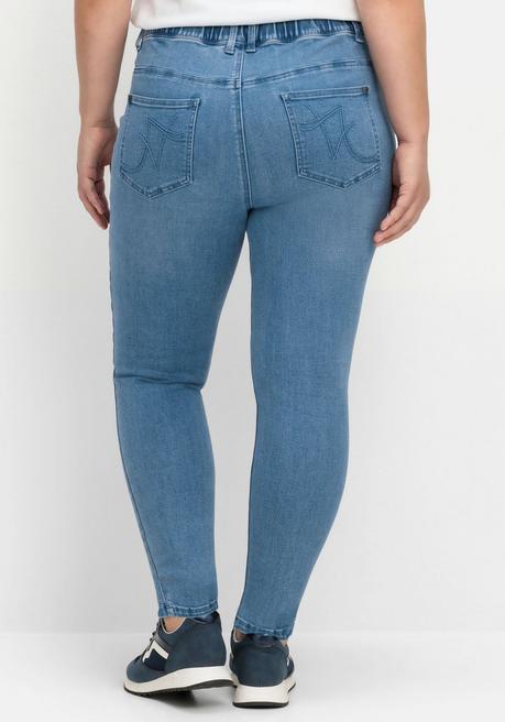 Sheego Jeggings In Power-Stretch-Qualität, Mit Schlupfbund - Blue Denim Sheego
