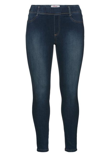 Sheego Jeggings In Power-Stretch-Qualität, Mit Schlupfbund - Dark Blue Denim Sheego
