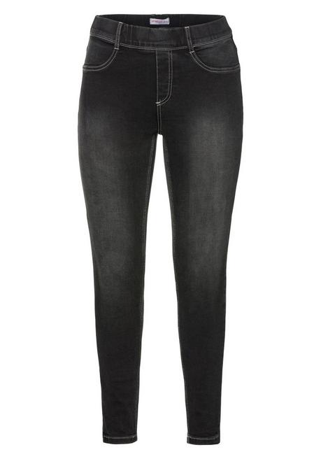 Sheego Jeggings In Power-Stretch-Qualität, Mit Schlupfbund - Black Denim Sheego