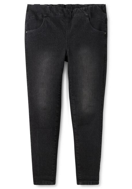 Sheego Jeggings Mit Breitem Gummibund - Black Denim Sheego
