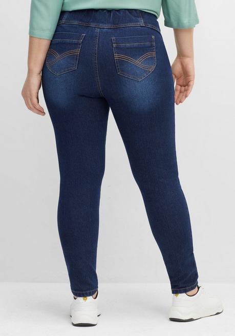 Sheego Jeggings Mit Breitem Gummibund - Dark Blue Denim Sheego