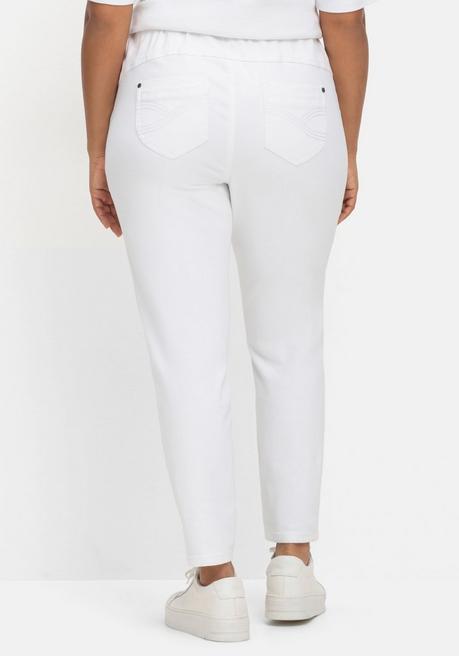 Sheego Jeggings Mit Breitem Gummibund - White Denim Sheego