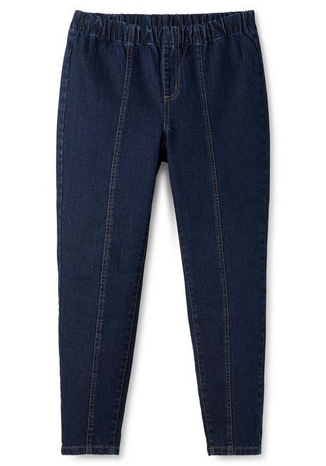 Sheego Jeggings Mit Teilungsnähten - Dark Blue Denim Sheego