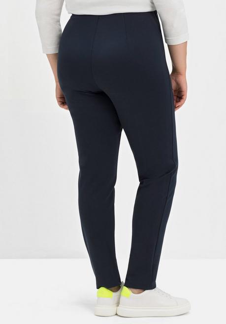 Sheego Jerseyhose Aus Interlock, Schmale Beinform - Nachtblau Sheego