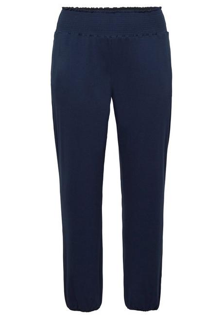 Sheego Jerseyhose Mit Breitem Smokbund - Marine Sheego